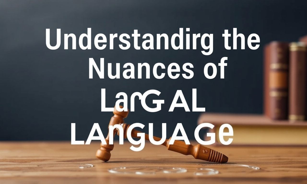 Understanding the Intricacies of Legal Language: A Comprehensive Guide