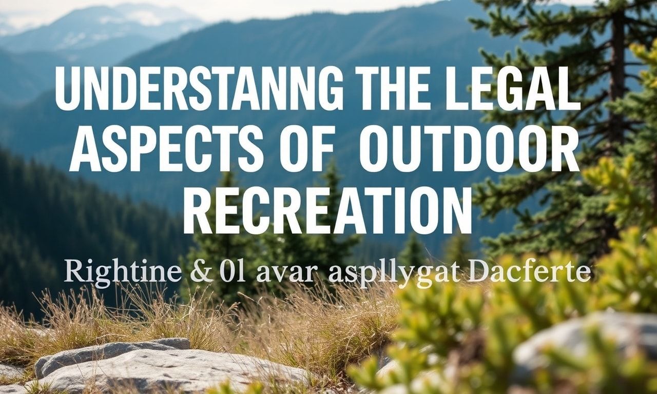Understanding the Legal Aspects of Outdoor Recreation: Rights, Responsibilities, and Safety