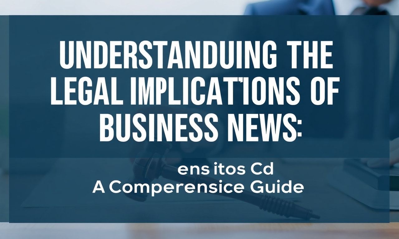 Understanding the Legal Implications of Business News: A Comprehensive Guide