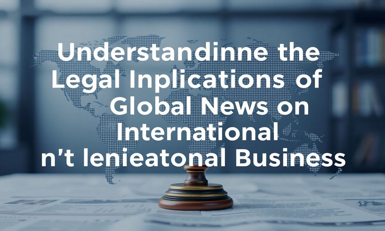 Understanding the Legal Implications of Global News on International Business