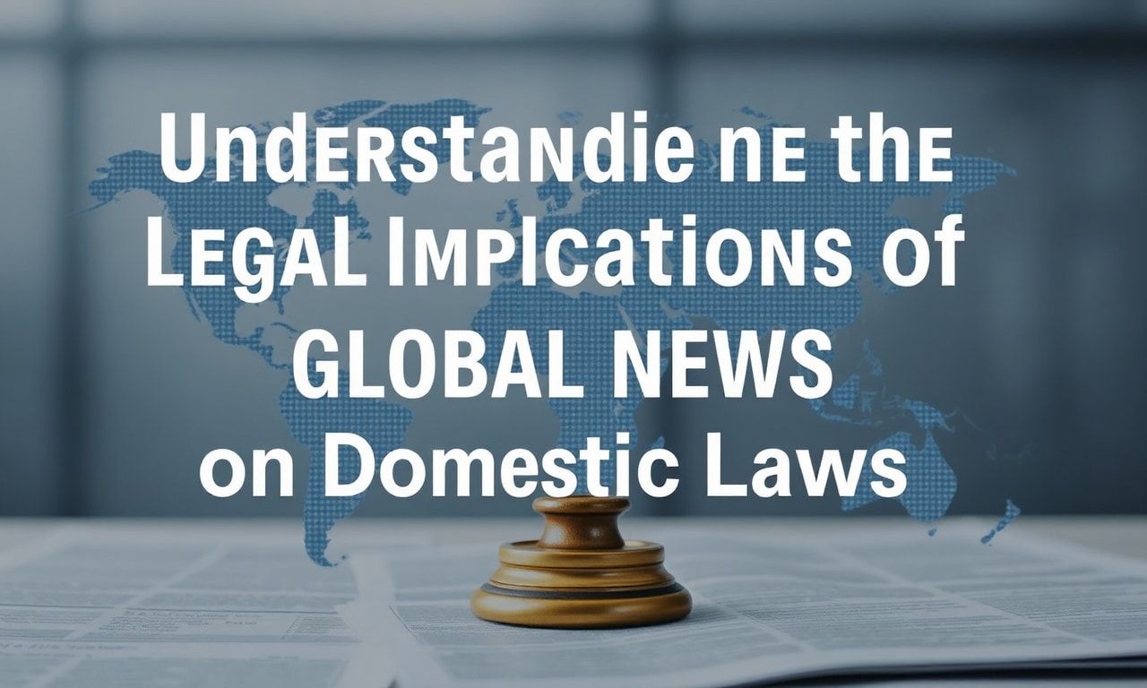 Understanding the Legal Implications of International News on Domestic Laws