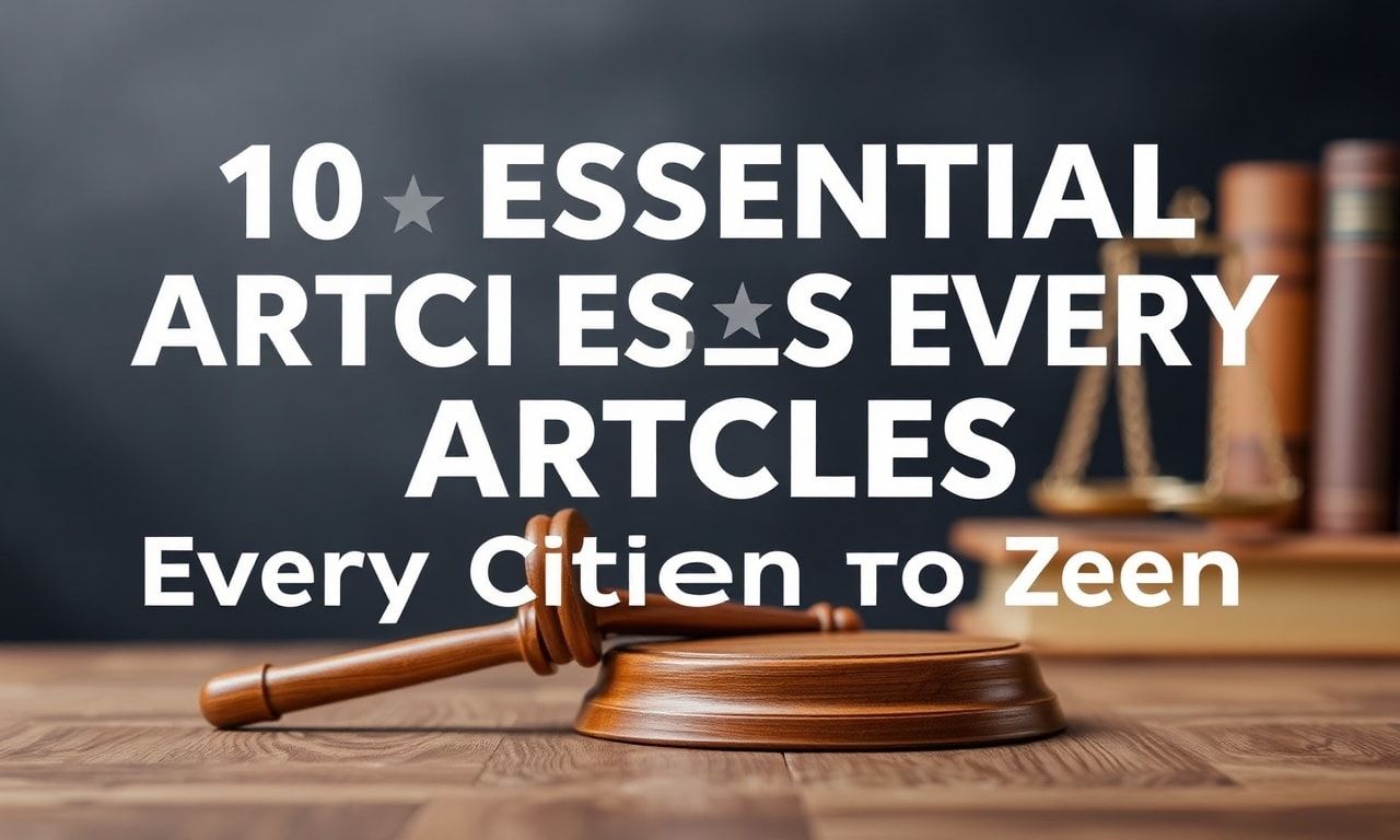 10 Must-Read Legal Articles for Every Citizen