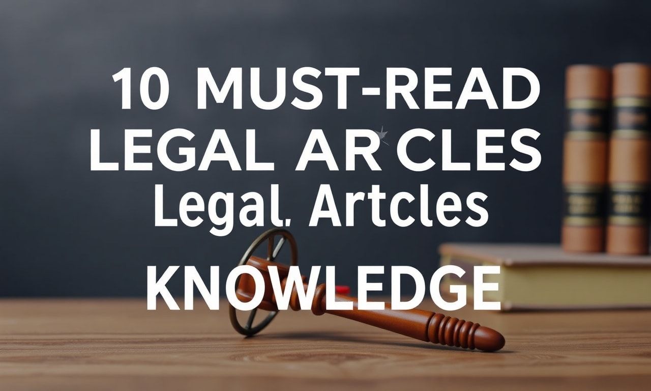 10 Must-Read Legal Articles to Elevate Your Knowledge