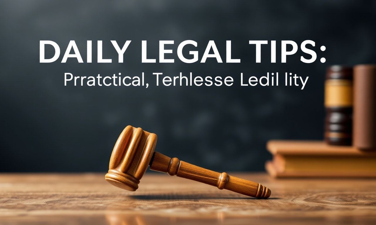 Daily Legal Tips: Practical Insights for Everyday Life