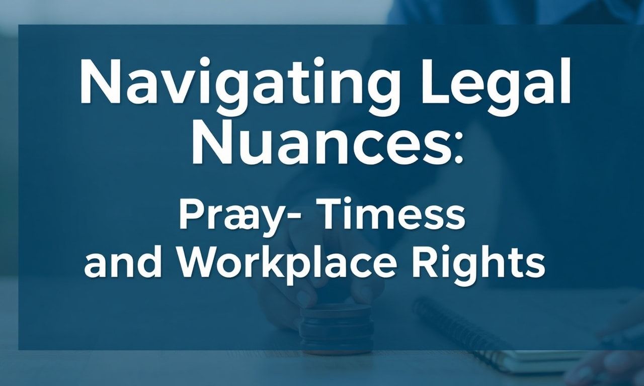 Navigating Legal Nuances: Prayer Times and Workplace Rights
