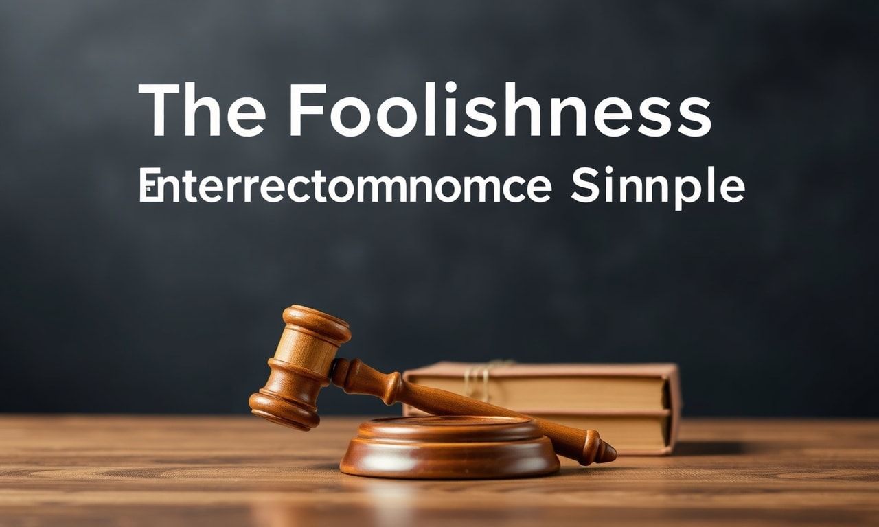 The Absurdity of Overcomplicating Simple Legal Stuff