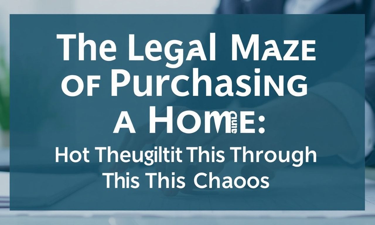 The Legal Labyrinth of Home Buying: Why I'm Still Not Done with This Mess