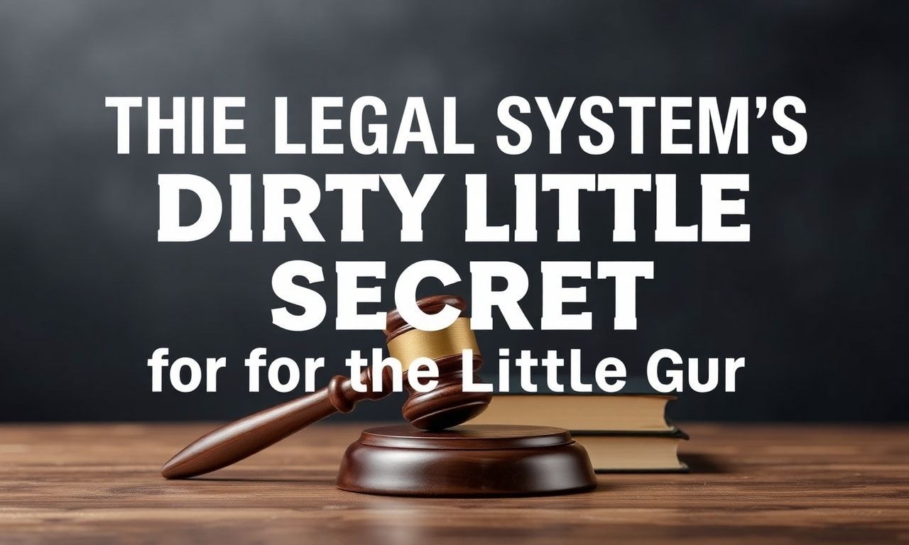The Legal System's Dirty Little Secret: It's Not for the Little Guy