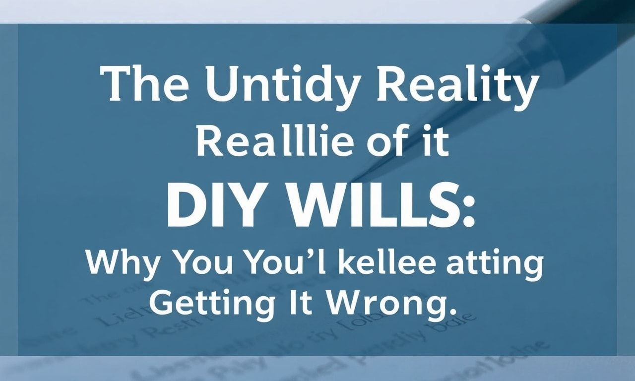 The Messy Truth About DIY Wills: Why You're Probably Doing It Wrong